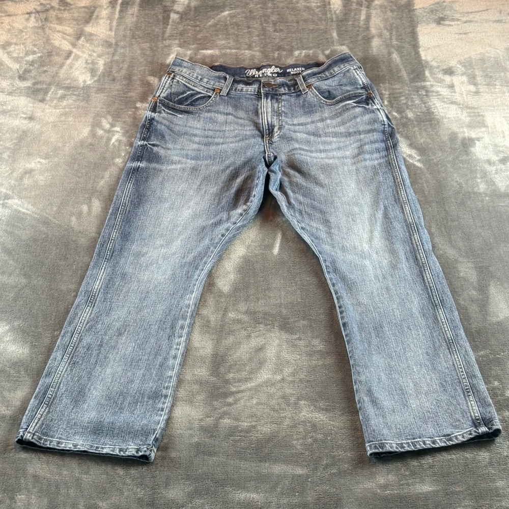 Wrangler‎ Retro Relaxed Bootcut Jeans Mens 32x28 Medium Wash Denim